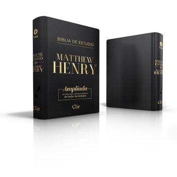 BIBLIA DE ESTUDIO MATTHEW HENRY  (Leathersoft Con Índice Negra / Dorada)